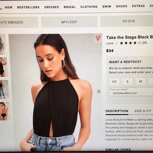 Brand new lulus thong bodysuit